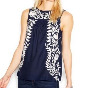 Lucky brand embroidered tank top
